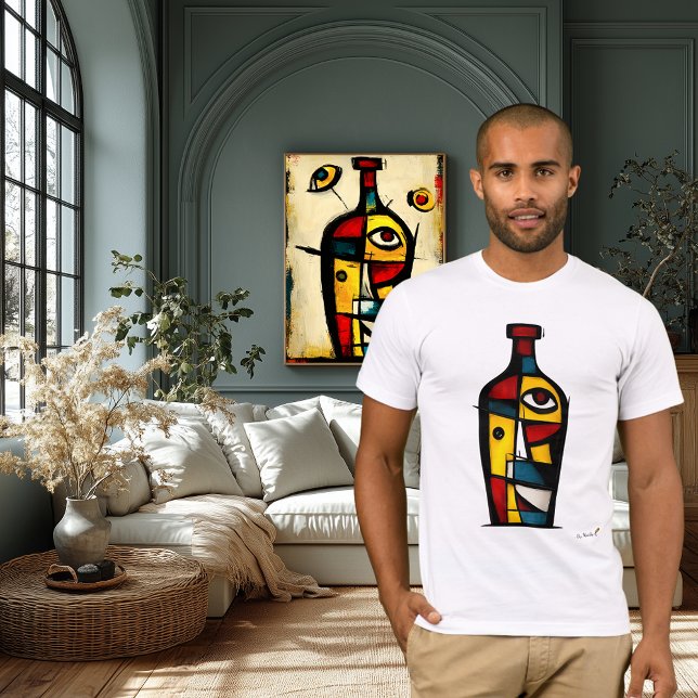 Abstract Expressionist Bottle | Modern Symbolic T Shirt (Skapare uppladdad)