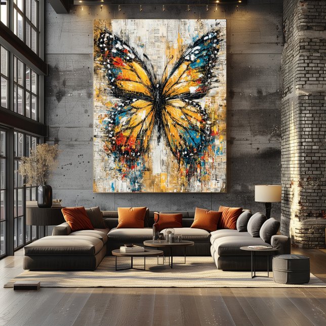 Abstract Expressionist Butterfly Painting Colorful Poster (Skapare uppladdad)