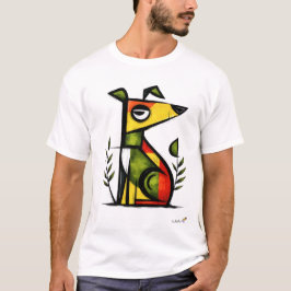 Abstract Expressionist Dog Modern Animal Art T Shirt