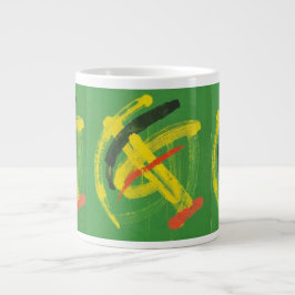 Abstract Expressionist Mark Making Fine Art Mug Jumbo Mugg