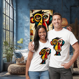 Abstract Expressionist Monkey | Modern Geometric T Shirt