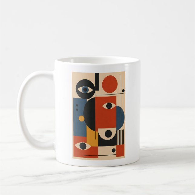 Abstract Eyes – Geometric Art Mug Kaffemugg (Vänster)