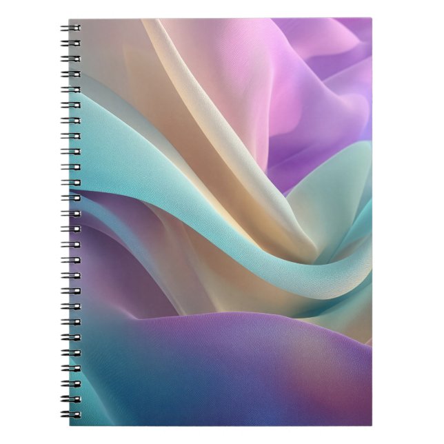 Abstract Fabric Texture in Pastel Tones Anteckningsbok (Framsidan)