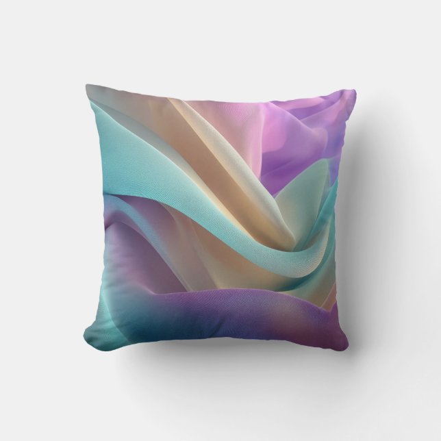 Abstract Fabric Texture in Pastel Tones Kudde (Framsida)
