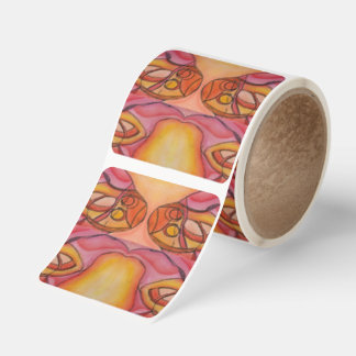 Abstract Face the eyes. Fyrkantigt Klistermärke