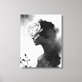 Abstract Fashion Portrait  Canvastryck
