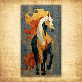 Abstract Fire Horse – Bold Modern Equine Art Poster