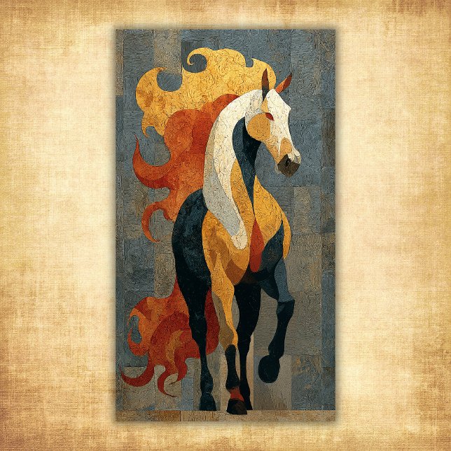 Abstract Fire Horse – Bold Modern Equine Art Poster (Abstract Fire Horse – Bold Modern Equine Art Poster)