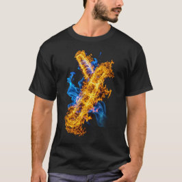Abstract Fire Ice Elemental Magic Clash Gamer T Shirt