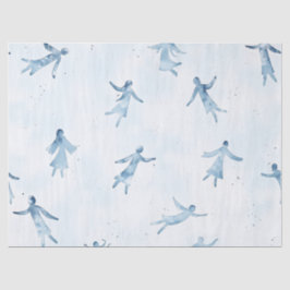 Abstract Floating Silhouettes Pattern