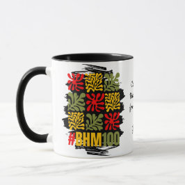 Abstract Floral 100 Centennial Black History Month Mugg
