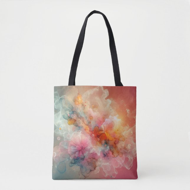 Abstract Floral Cloud Ink Landscape Tygkasse (Framsida)