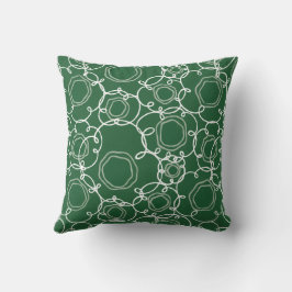 Abstract Floral Matrix (Dark Green) Fine Art Kudde