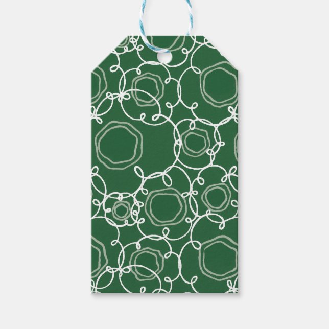 Abstract Floral Matrix (Dark Green) Fine Art Presentetikett (Framsidan)