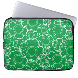 Abstract Floral Matrix (Green) Fine Art Laptop Fodral