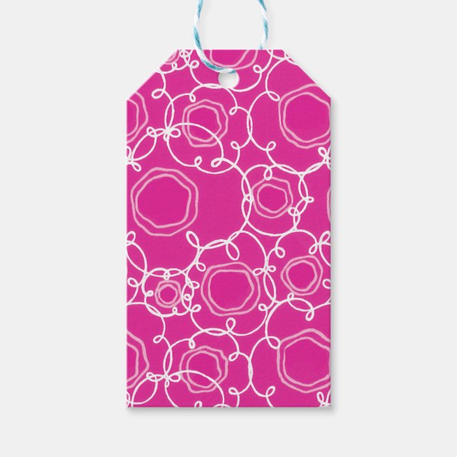 Abstract Floral Matrix (Hot Pink) Fine Art Presentetikett (Framsidan)