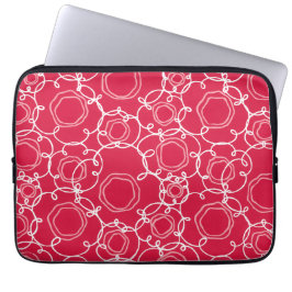 Abstract Floral Matrix (Red) Fine Art Laptop Fodral