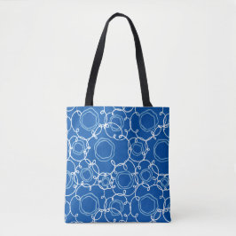 Abstract Floral Matrix (Royal Blue) Fine Art Tygkasse