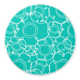 Abstract Floral Matrix (Teal) Fine Art Knopp