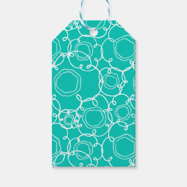 Abstract Floral Matrix (Teal) Fine Art Presentetikett (Framsidan)