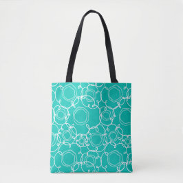Abstract Floral Matrix (Teal) Fine Art Tygkasse