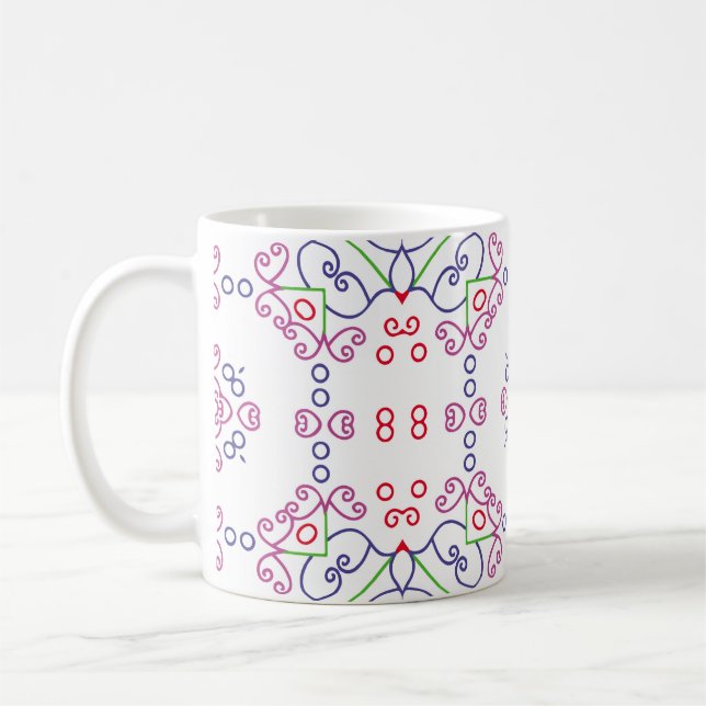 Abstract floral pattern designabstract, art, home  kaffemugg (Vänster)