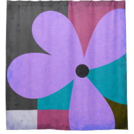 Abstract Floral Shower Curtain