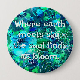 Abstract Floral Teal Blue Green Personalized Knapp