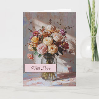Abstract Florals Greeting Card Kort