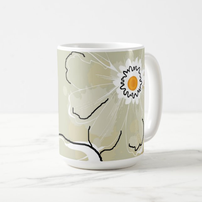 Abstract Flowers Coffee/Hot Chocolate Mug Kaffemugg (Framsida höger)