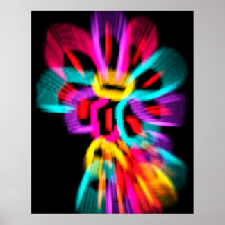 Abstract flowers poster