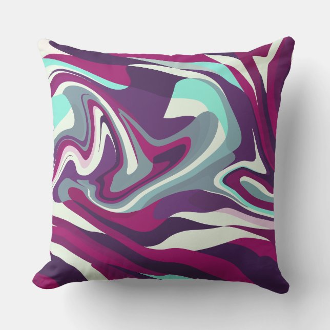 Abstract Flowing Colors Pattern Kudde (Framsida)