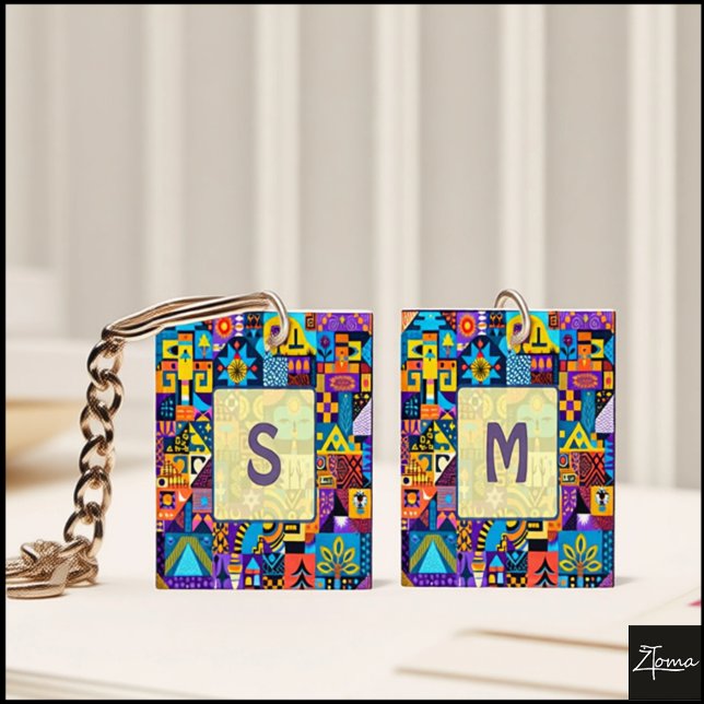 Abstract Folk Art Geometric Quilt Mosaic (Skapare uppladdad)