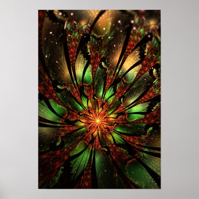 Abstract fractal flower design.  poster (Framsidan)