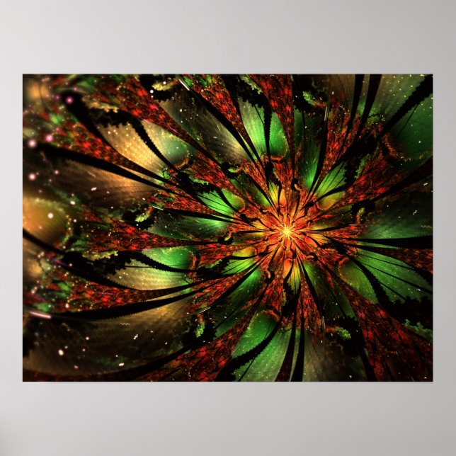 Abstract fractal flower design. poster (Framsidan)