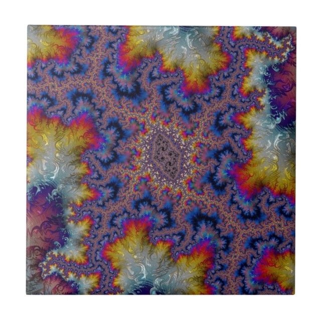 Abstract fractal patterns and shapes. Fractal Art Kakelplatta (Framsidan)