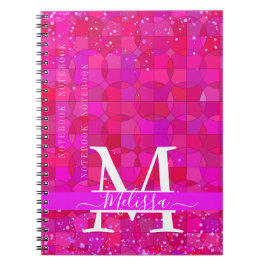 Abstract Fuchsia Red Customizable Anteckningsbok