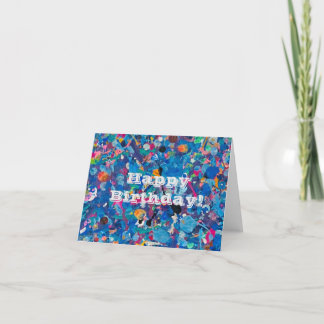 Abstract Fun Birthday Card Kort