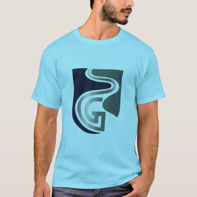 Abstract G Letter Modern Minimalist T-Shirt (Framsida)