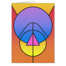 Abstract Geometric Circles Line Colorful Card