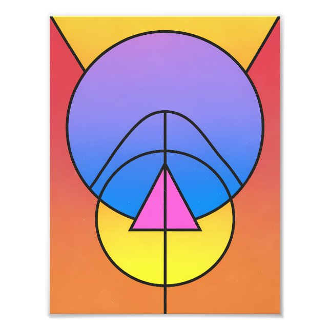 Abstract Geometric Circles Line Colorful Poster (Framsidan)