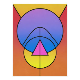 Abstract Geometric Circles Line Colorful Poster Perfect Poster