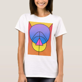 Abstract Geometric Circles Line Colorful T Shirt