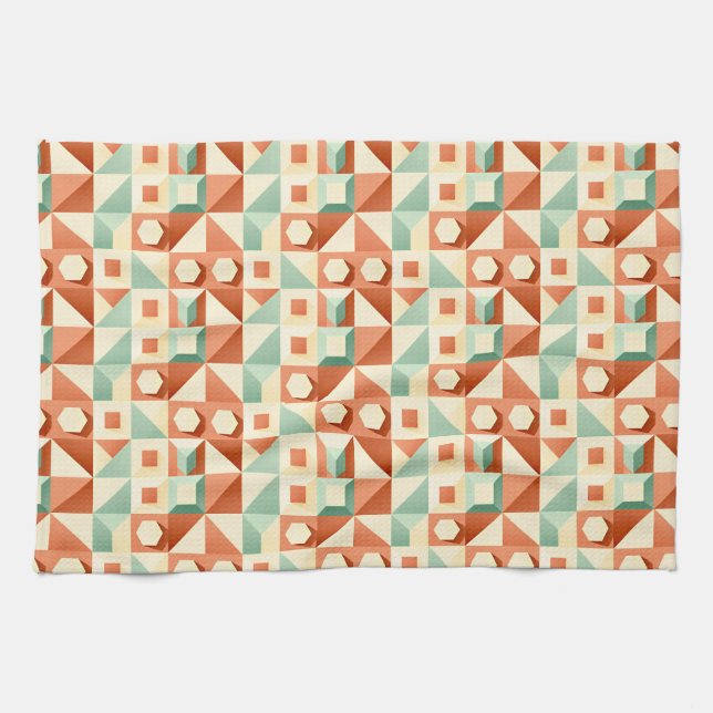 Abstract geometric collage blending triangles kökshandduk (Horisontell)