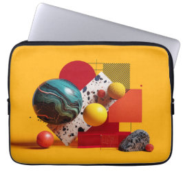 Abstract geometric colorful composition  laptop fodral