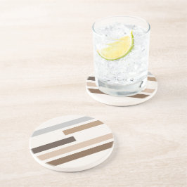 Abstract Geometric Earthtones Stripes Art Pattern Underlägg