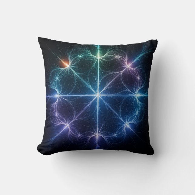 Abstract Geometric Glow Throw Pillow Kudde (Framsida)