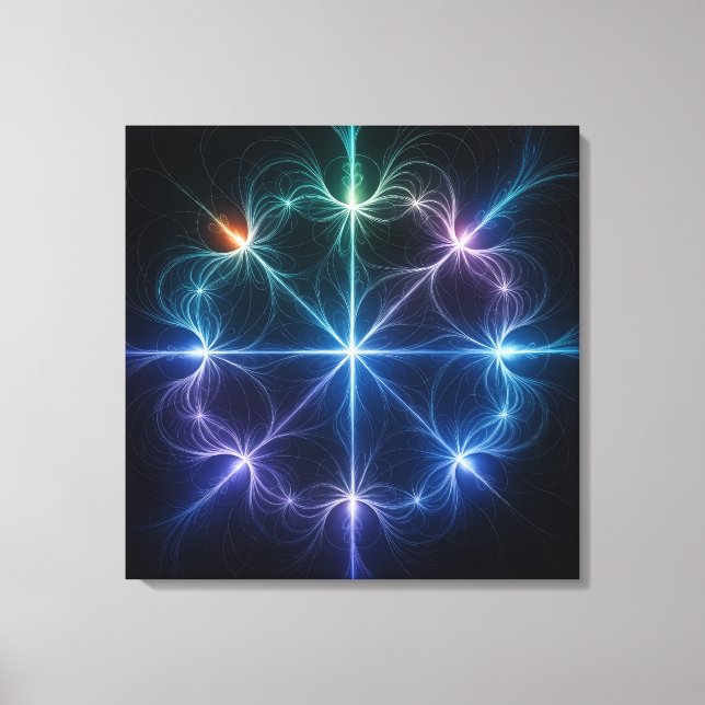 Abstract Geometric Light Canvas Art (Framsida)