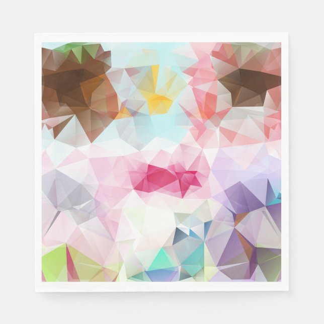 Abstract Geometric Low Poly Mosaic Pappersservett (Framsidan)