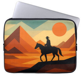Abstract Geometric - Modern Lone Rider Design Laptop Fodral